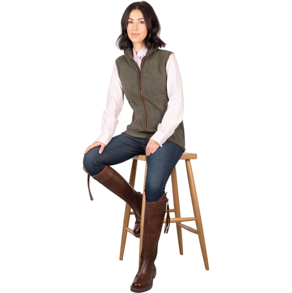 2025 Rydale Womens Huggate Fleece Waistcoat 406111 - Khaki